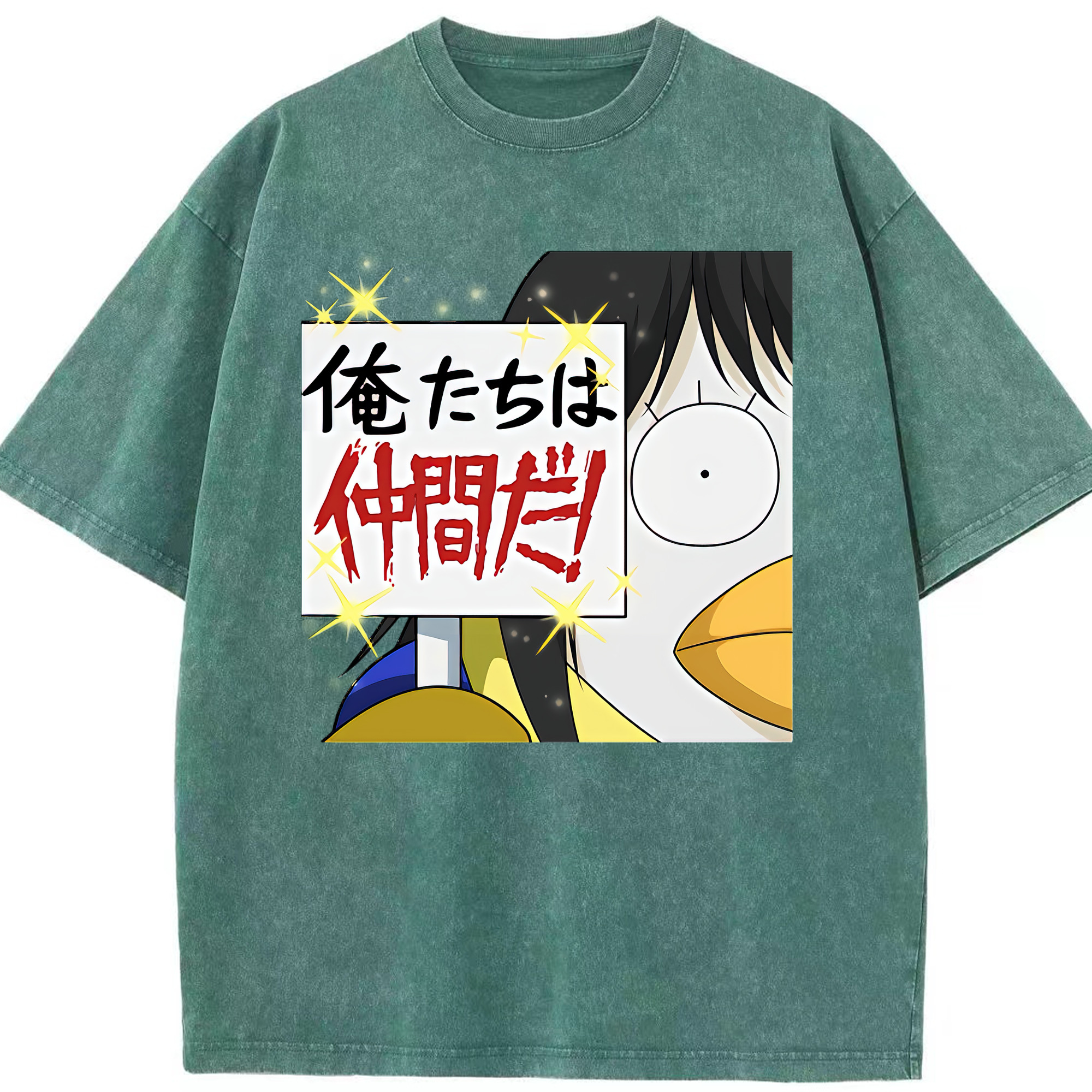 （画像用） ぎんたま 坂田銀時（さかたぎんとき） 神楽 志村新八（しむら しんぱち） GINTAMA Sakata Gintoki Kagura Shimura Shinpachi 綿100% ヴィンテージ風 半袖Tシャツ（フロントプリント）